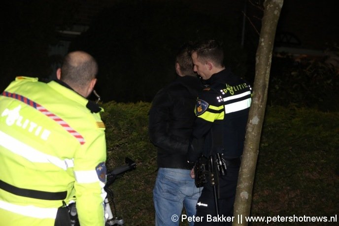 Aanhouding in de woning van de inbraak