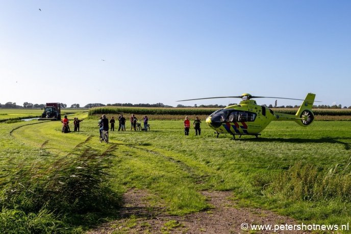 De heli trok veel bekijks