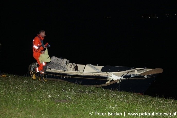 De boot die aangevaren is